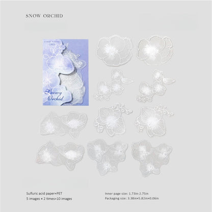 Moonlit Floral Shadows Stickers