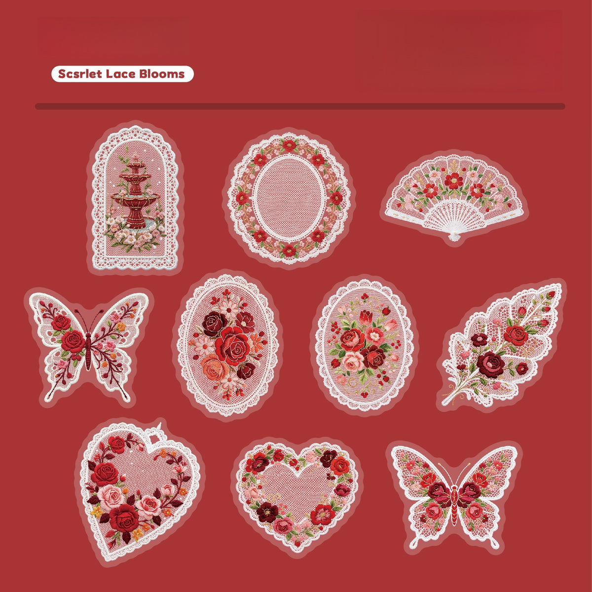 Sheer Floral Stickers