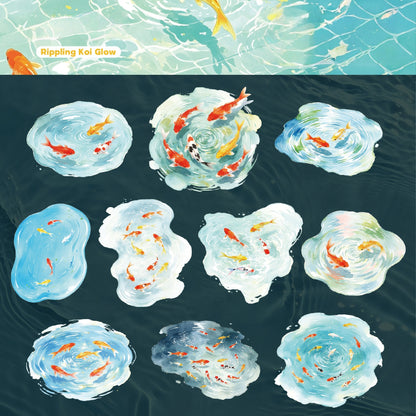 Clear Pond Koi Stickers