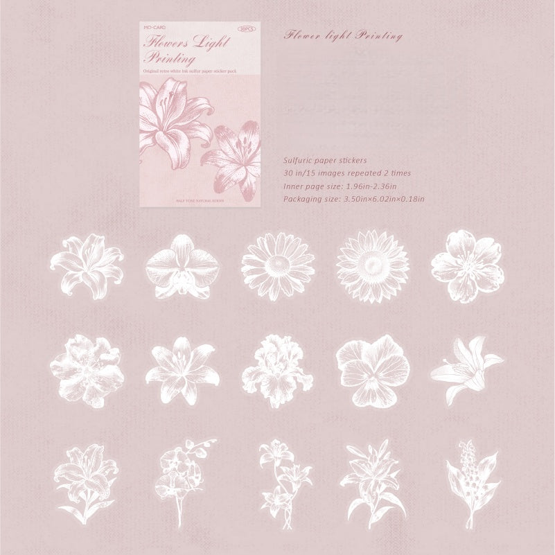 Half-Tone Nature Stickers