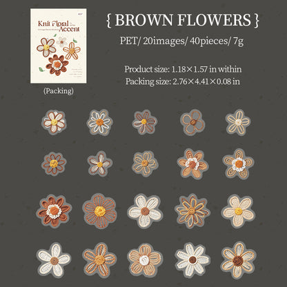 Vintage Embroidered Floral Stickers