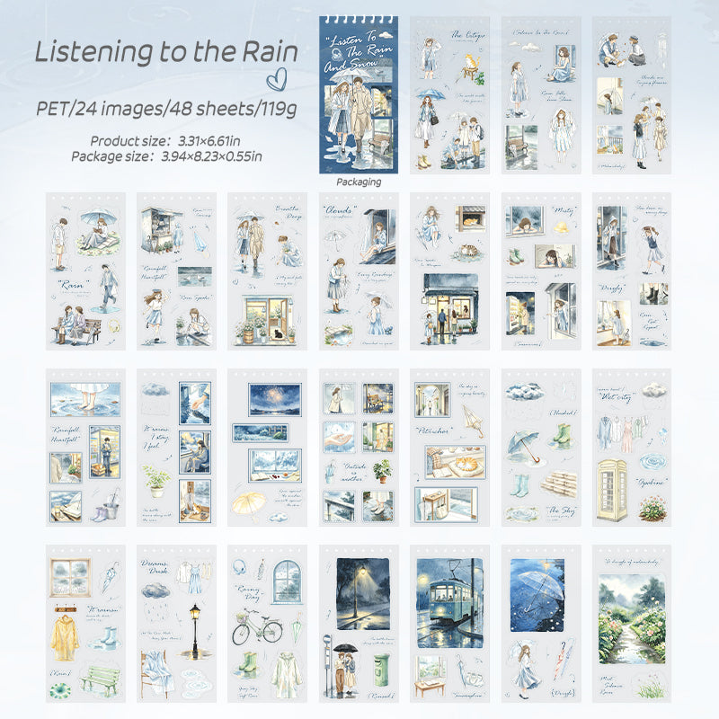 Listening to Rain and Snow Sticker Book