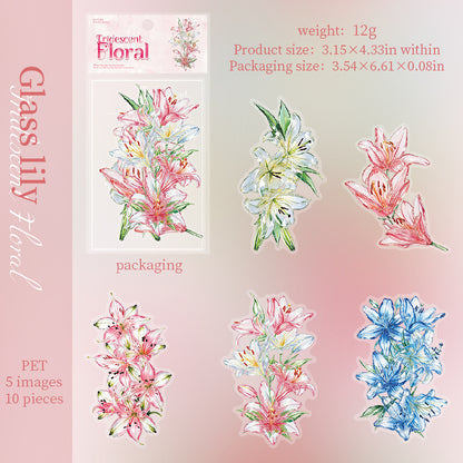 Iridescent Floral Stickers