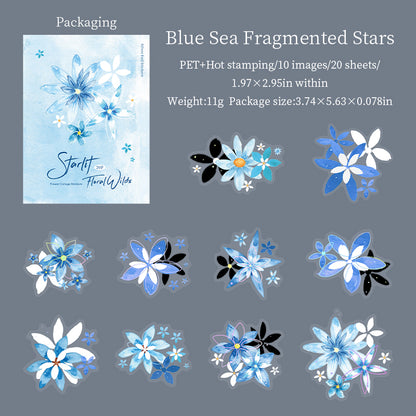 Starlit Flower Field Stickers