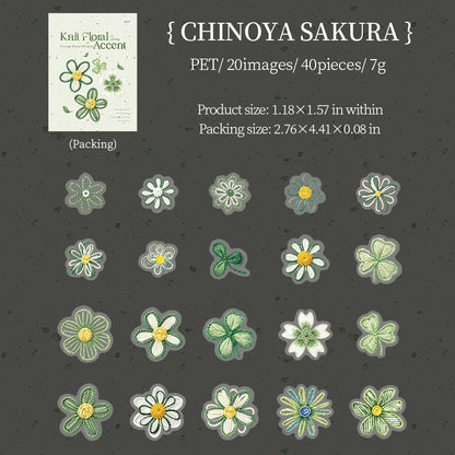 Vintage Embroidered Floral Stickers