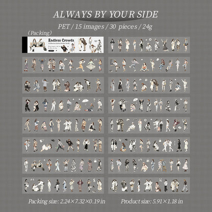 Endless Crowds Stickers