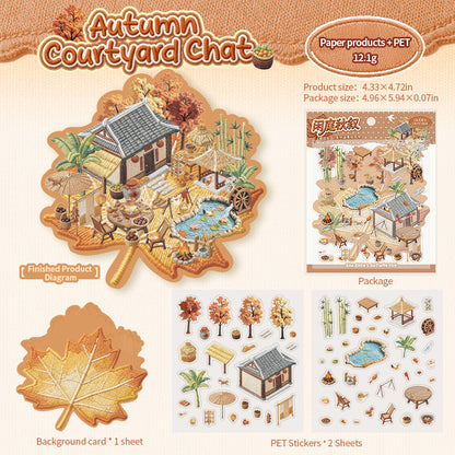 Embroidered Autumn Stickers