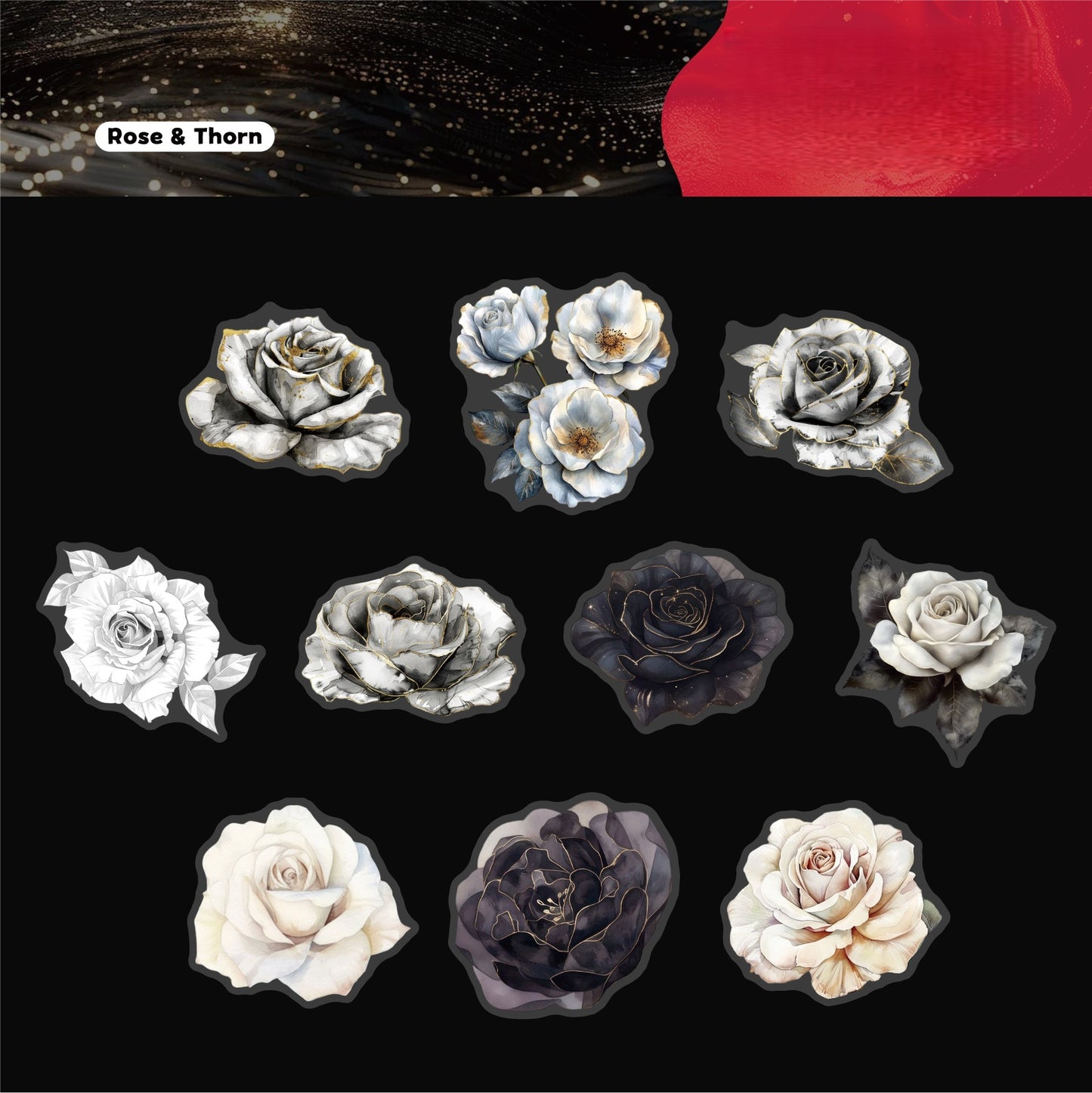 Ink Blossom Stickers