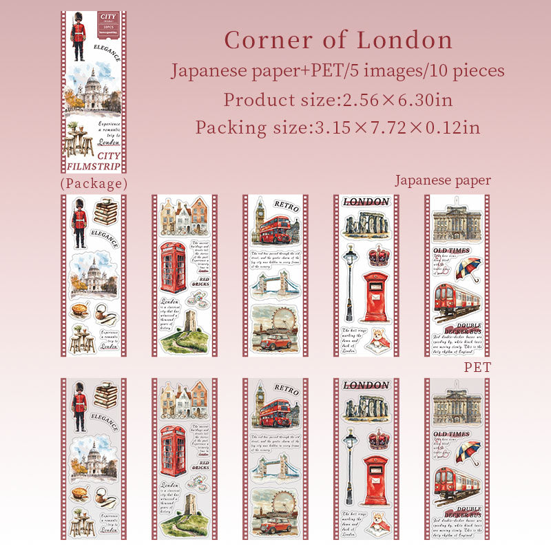 City Filmstrip Sticker Book