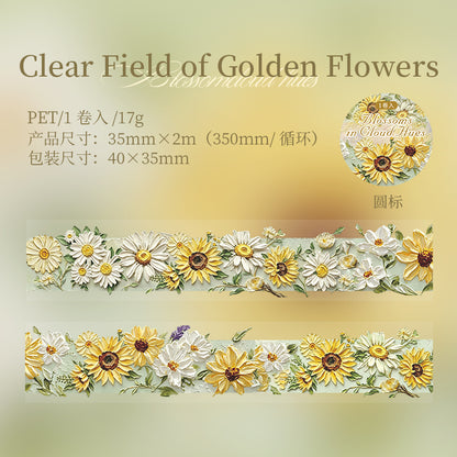 Embossed Oil Painting Floral Tape