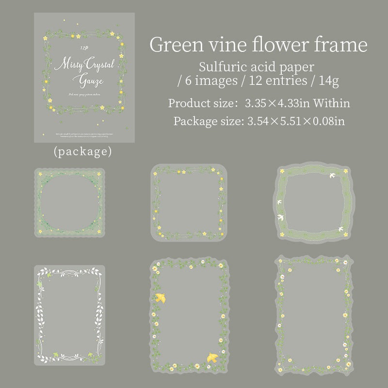 Floral Vellum Frame Stickers