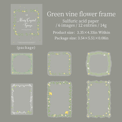 Floral Vellum Frame Stickers