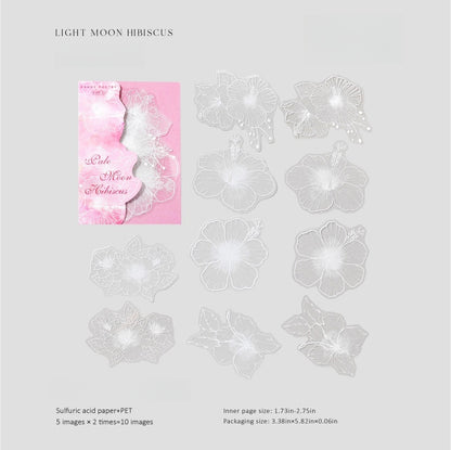 Moonlit Floral Shadows Stickers