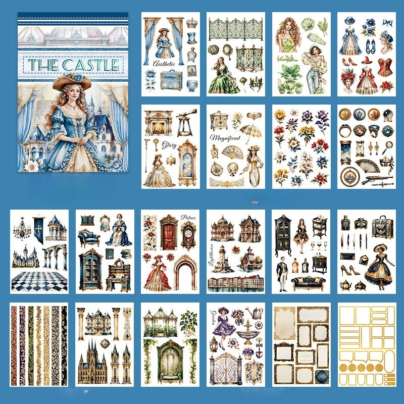 European Vintage Court Sticker Book