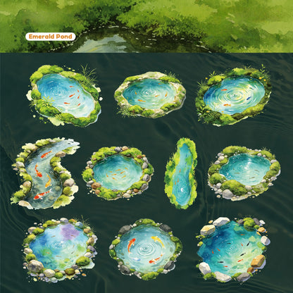 Clear Pond Koi Stickers