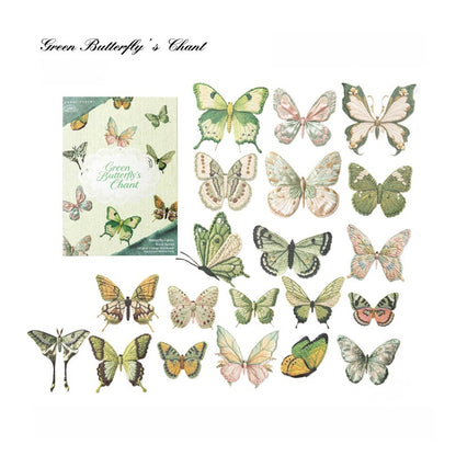 Butterfly Textile Book Stickers