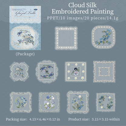 Glayed Tulle Lace Stickers