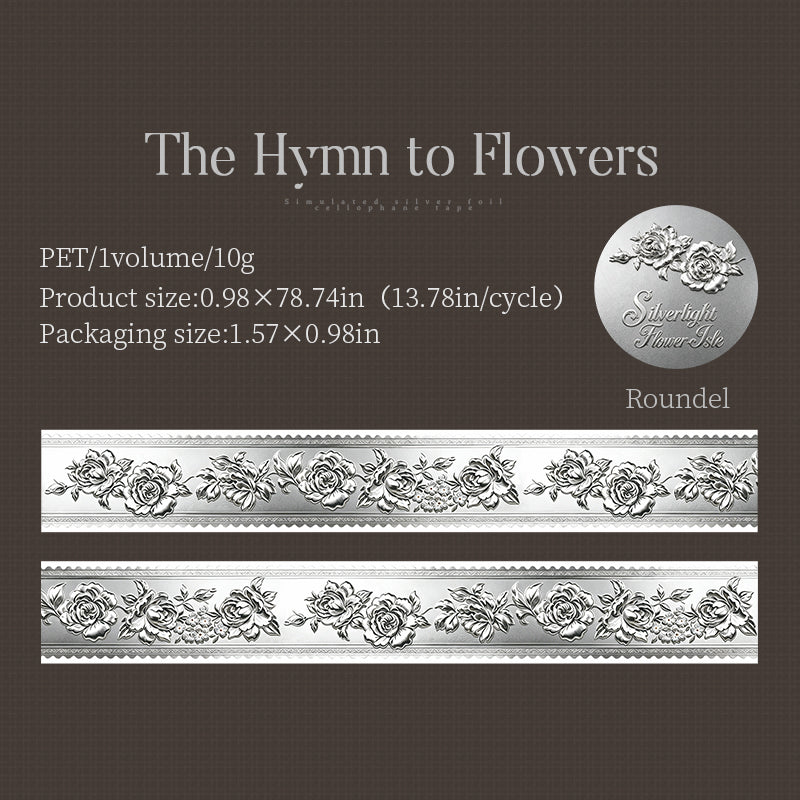 Silver Bloom Isle Washi Tape