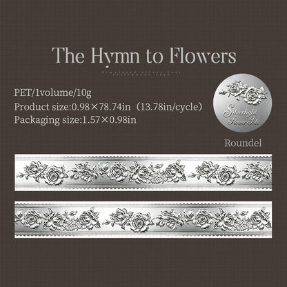 Silver Bloom Isle Washi Tape
