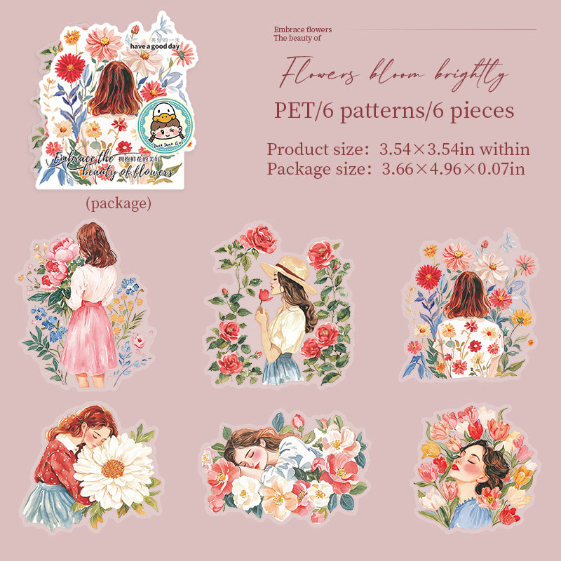 Embrace the beauty of flowers sticker