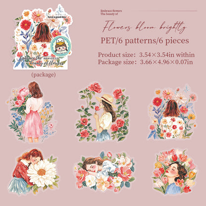 Embrace the beauty of flowers sticker