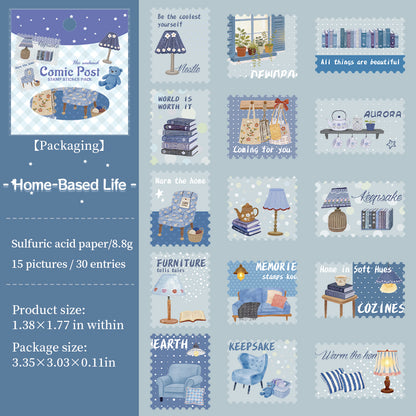 Comic Post Stamp Stickers