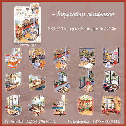 Her Coffee Memories Stickers