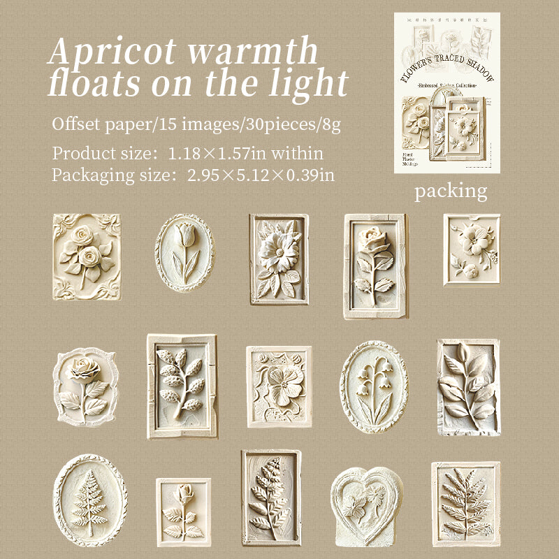 Flower Trace Shadow Stickers