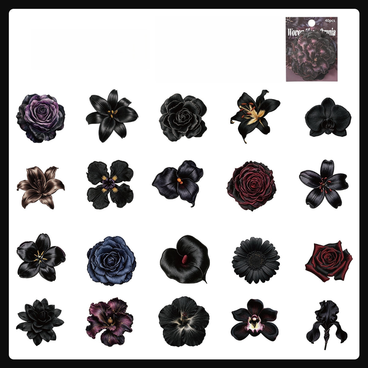 Woven Floral Omnia Stickers