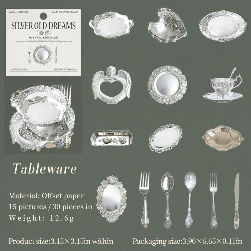 Gilded Silver Memories Stickers