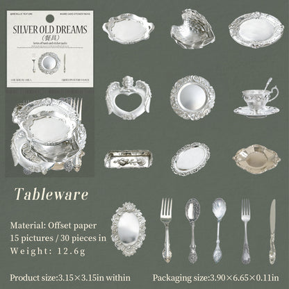 Gilded Silver Memories Stickers