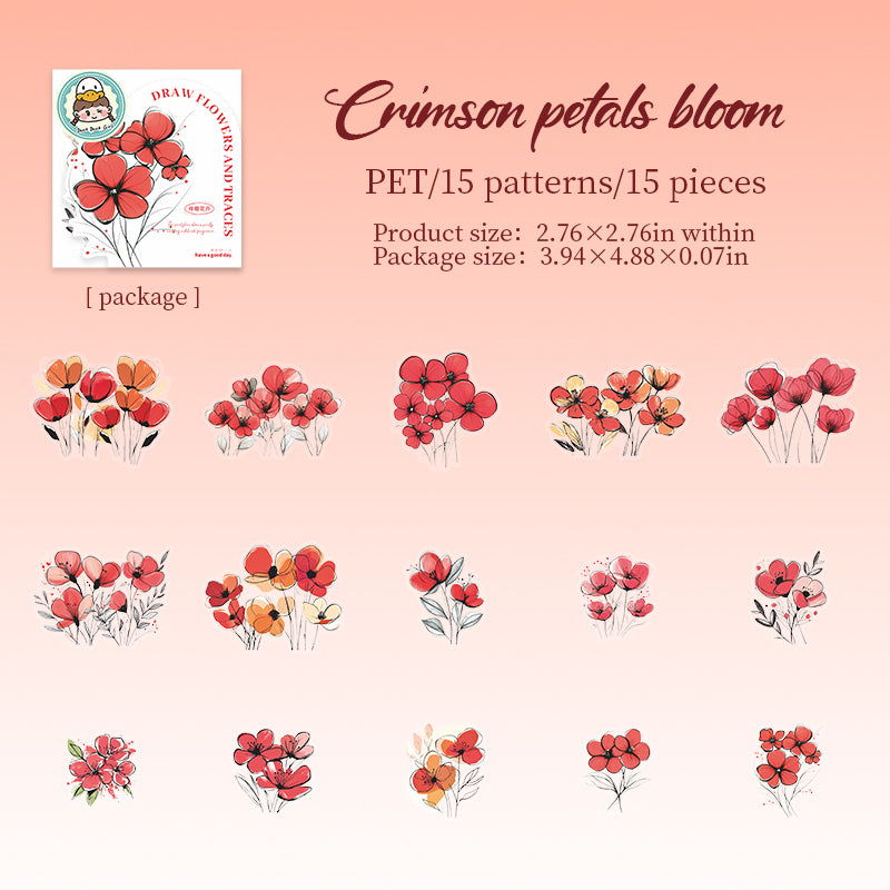 Draw Flowers and Traces Stickers