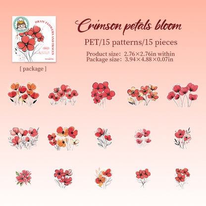 Draw Flowers and Traces Stickers