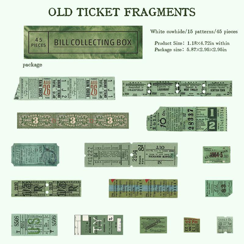 Antique Ticket Office Stickers
