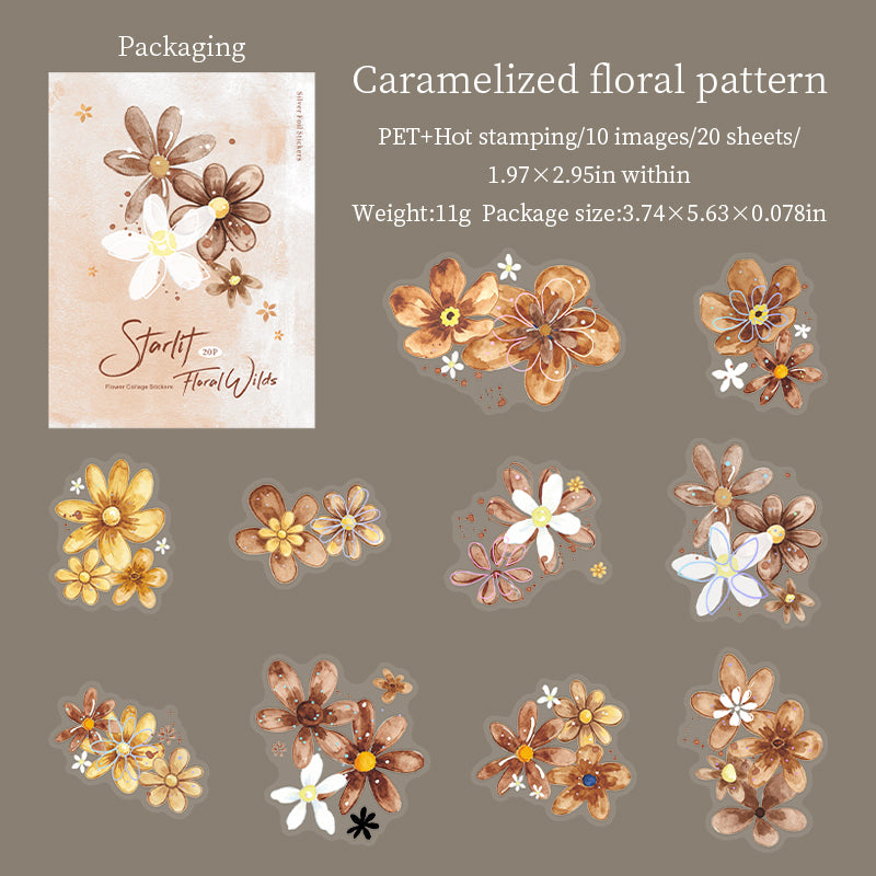 Starlit Flower Field Stickers