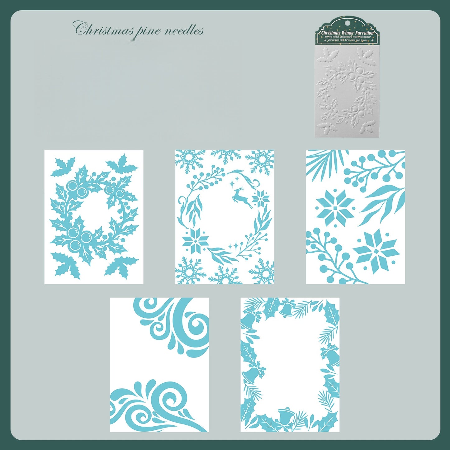 Christmas Winter Tales embossed Papers