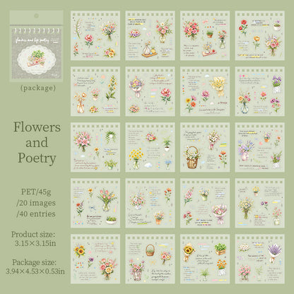Flowers and Life Poetry Sticker Book