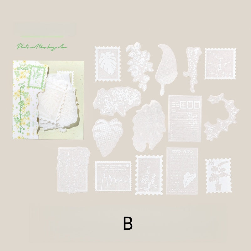 White Mist Journal Puffy Stickers