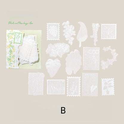 White Mist Journal Puffy Stickers