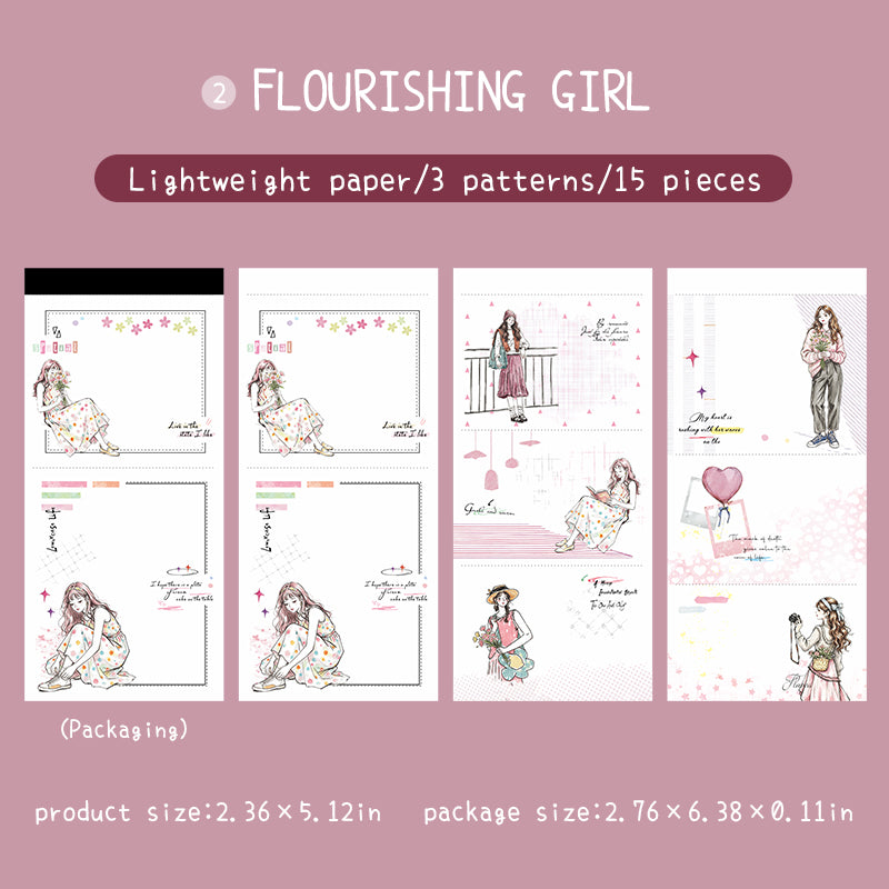 Girl Chasing Light Memo Pad