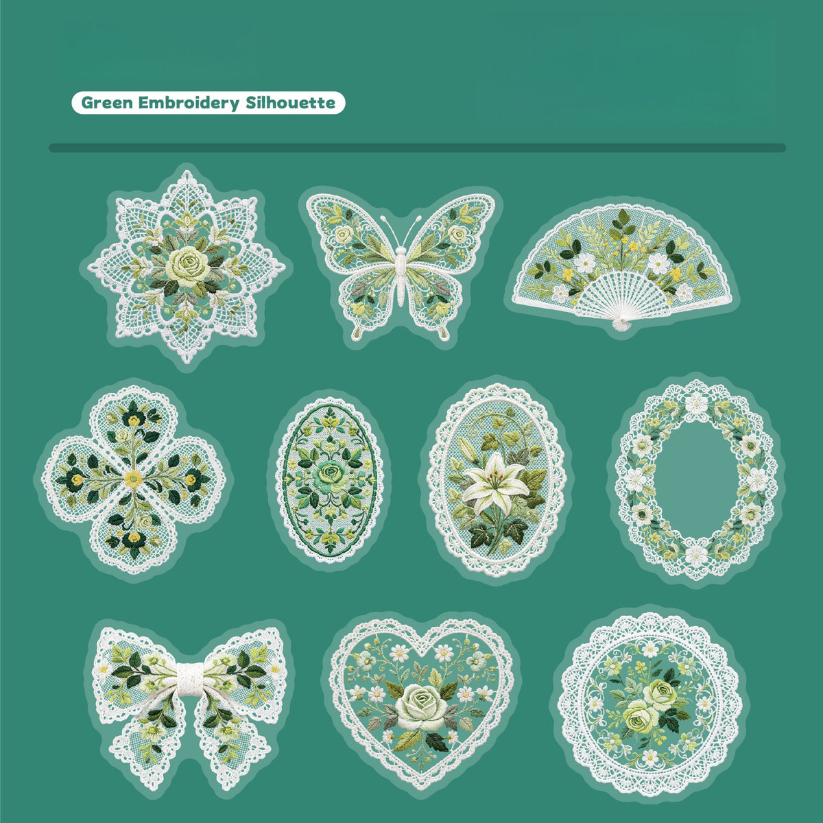 Sheer Floral Stickers