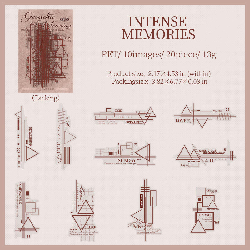 Geometric Interlace Stickers