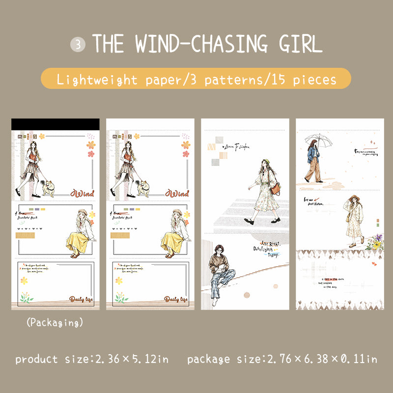 Girl Chasing Light Memo Pad