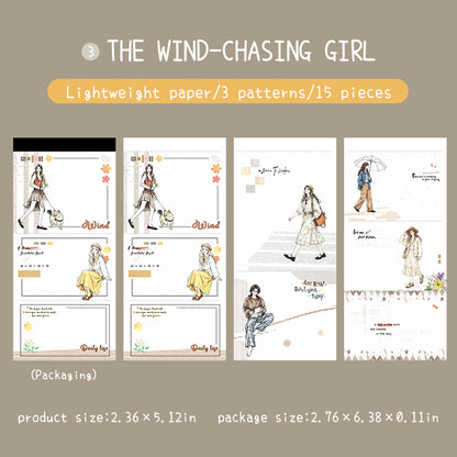 Girl Chasing Light Memo Pad