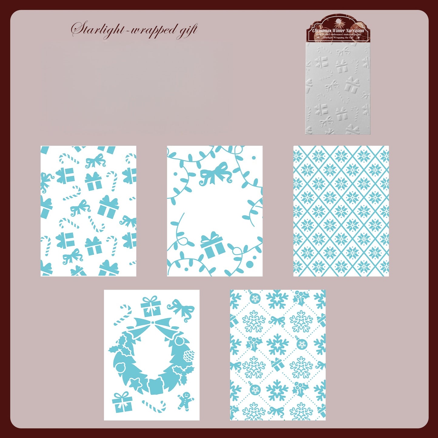 Christmas Winter Tales embossed Papers