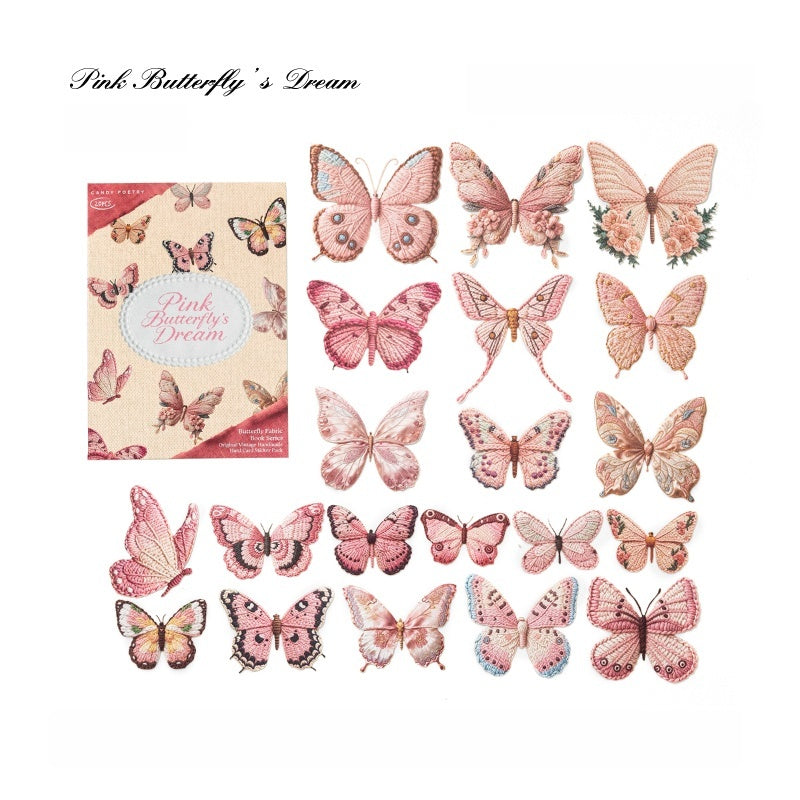 Butterfly Textile Book Stickers