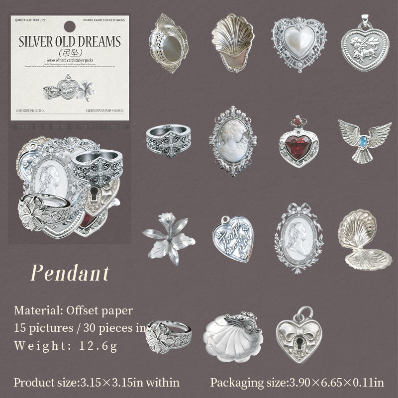 Gilded Silver Memories Stickers