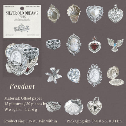 Gilded Silver Memories Stickers