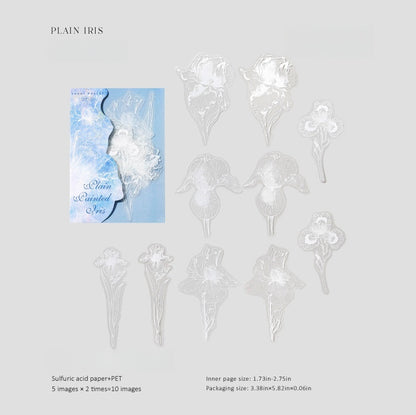 Moonlit Floral Shadows Stickers
