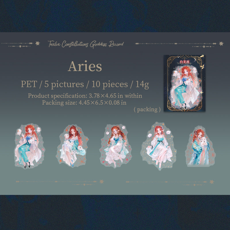 Zodiac Goddess Stickers